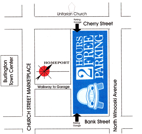 map to city garage on Cherry Street Burlington VT